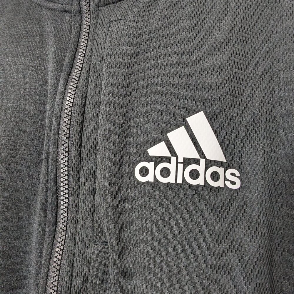 Adidas Mens Full Zip Long Sleeve Running Carrera Black  Jacket Sz Large - Picture 3 of 12